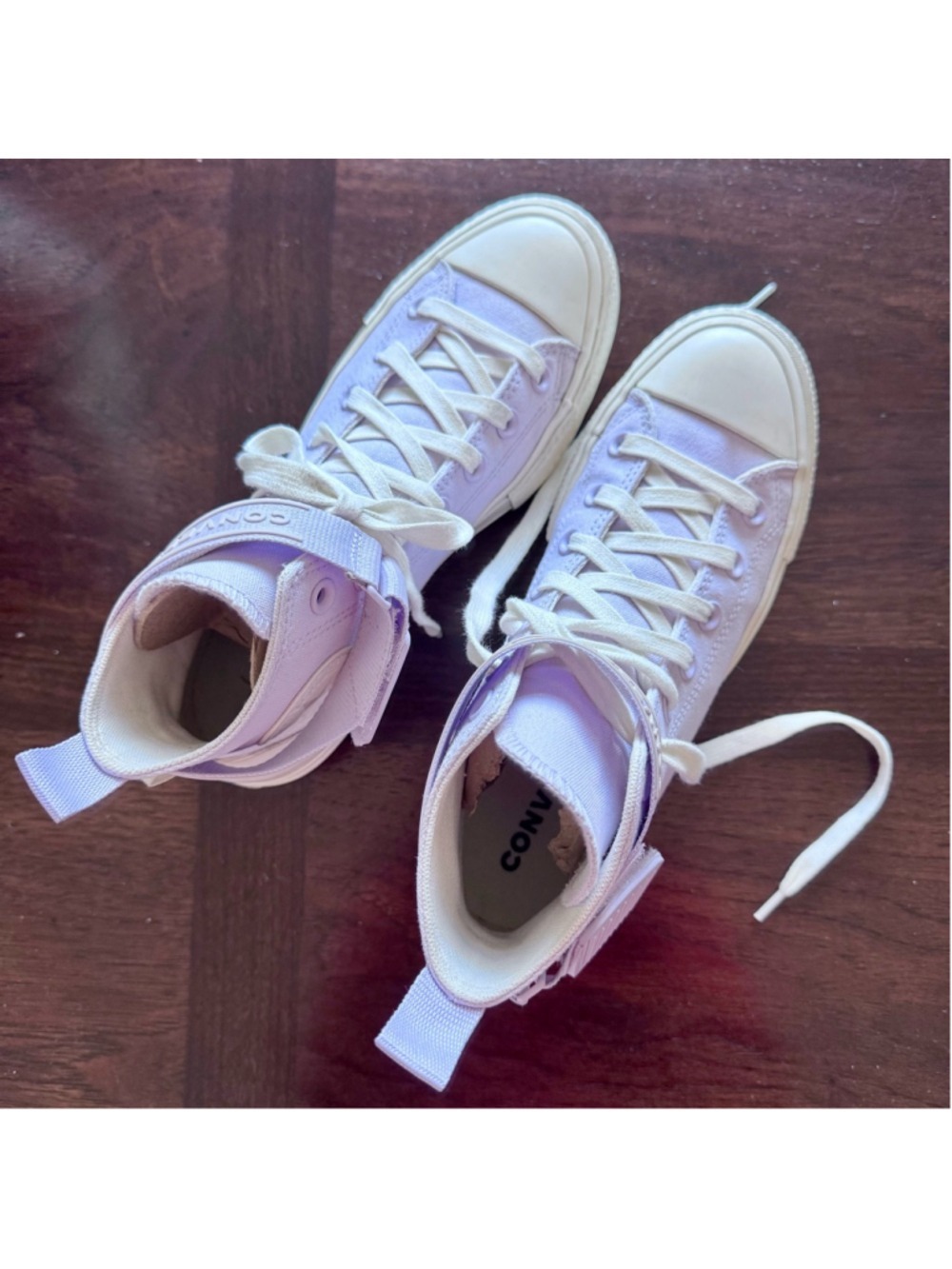 CONVERSE CHUCK TAYLOR ALL STAR LIFT PLATFORM HIGH UTILITY STRAP VAPOR VIOLET - Picture 5 of 12